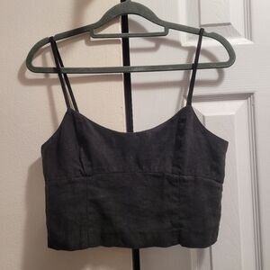 Bec + Bridge Linen Crop Cami Size 6